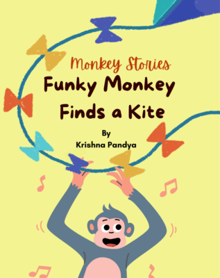 Funky Monkey Finds a Kite No More Blank Pages Front May 2023