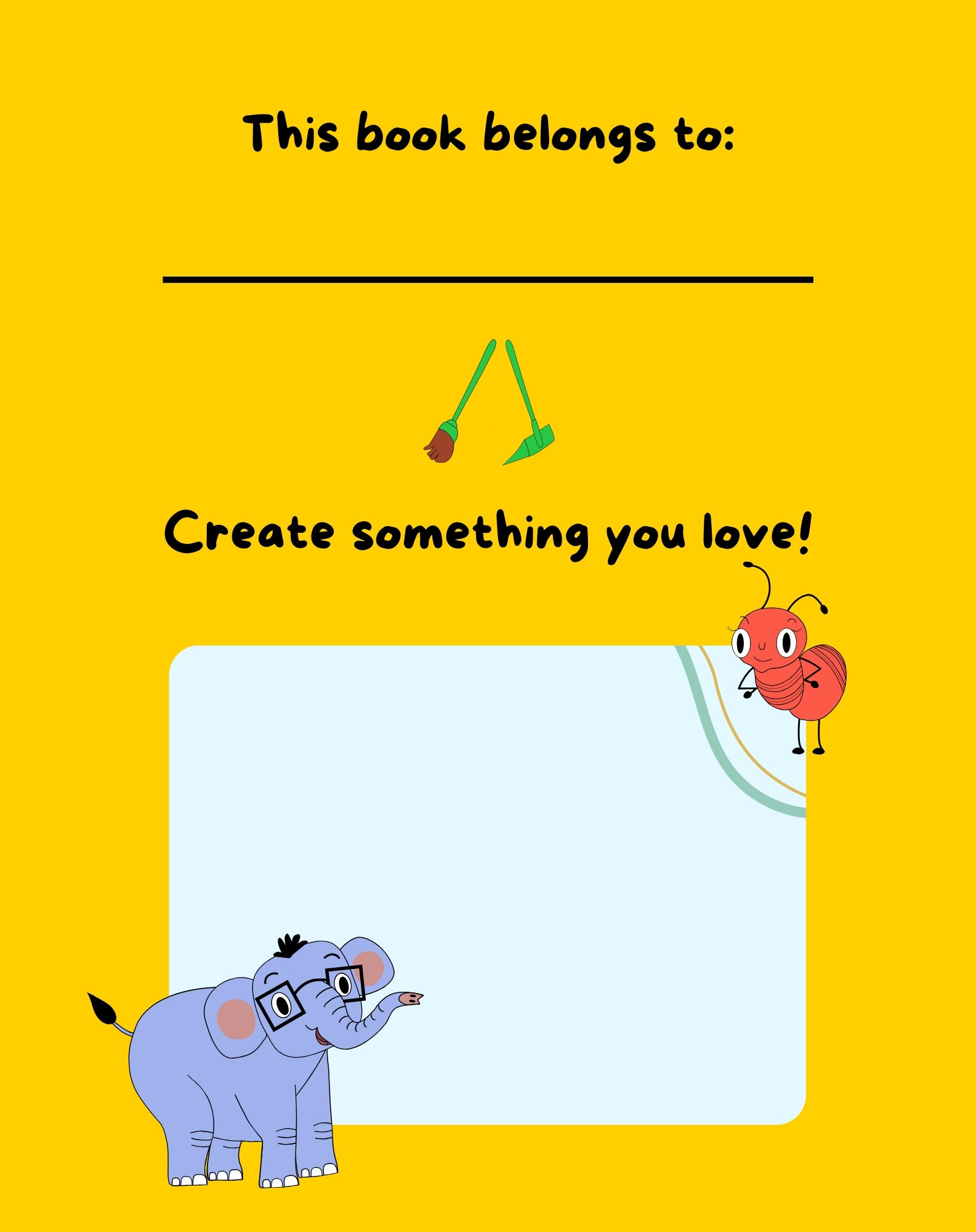 Lulu and Tuck Stories: Lulu's Cleanup Mission 4 This book belongs to page illustration from Lulu and Tuck Stories: Lulu’s Cleanup Mission by No More Blank Pages.