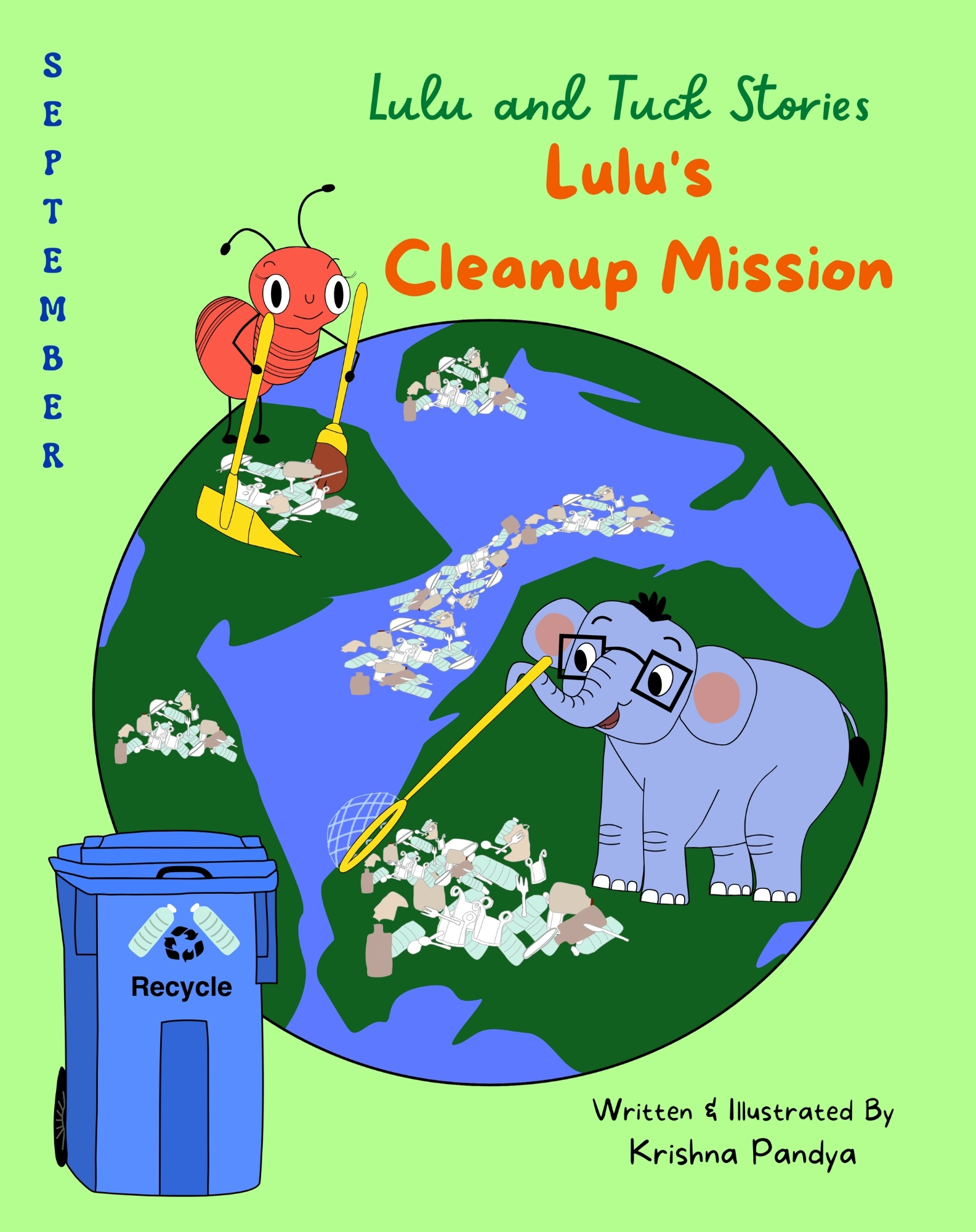 Lulu and Tuck Stories: Lulu’s Cleanup Mission - Front Cover Front cover of Lulu and Tuck Stories: Lulu’s Cleanup Mission children's book by No More Blank Pages.
