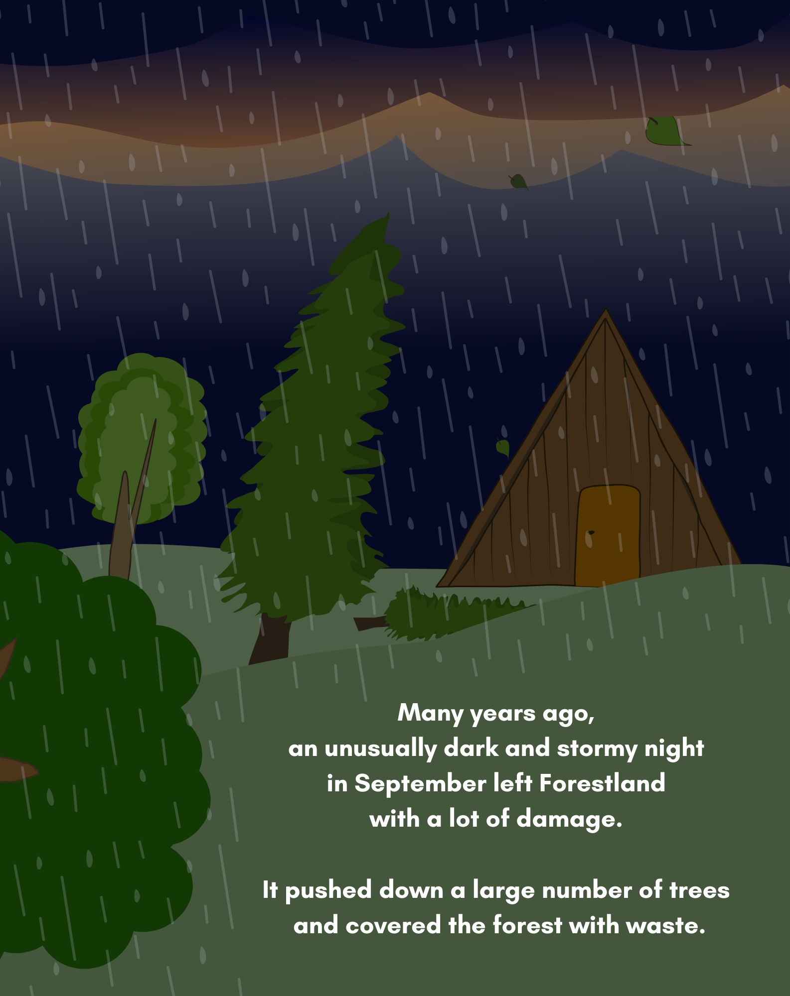 Lulu and Tuck Stories: Lulu's Cleanup Mission 6 Inside page illustration of story scene from Lulu and Tuck Stories: Lulu’s Cleanup Mission by No More Blank Pages.