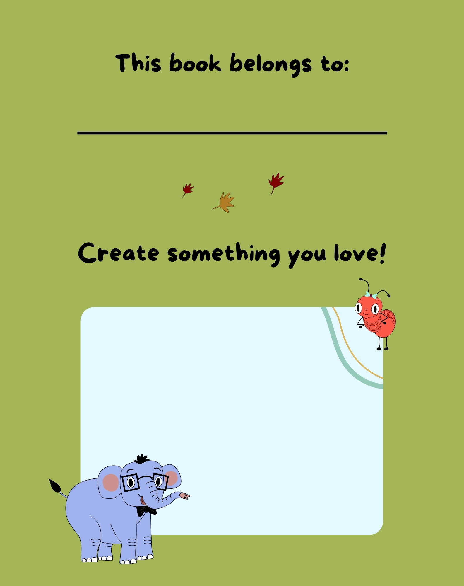 Lulu and Tuck Stories: Tuck Takes the Stage 4 This book belongs to page illustration from Lulu and Tuck Stories: Tuck Takes the Stage by No More Blank Pages.