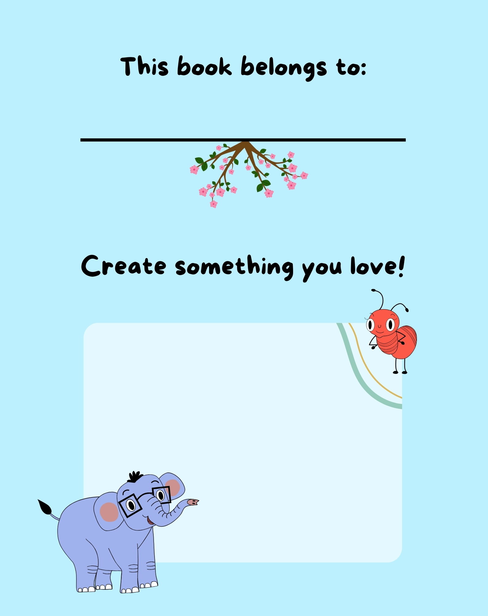 Lulu and Tuck Stories: Who is the Best Animal in Forestland? 4 This book belongs to page illustration from Lulu and Tuck Stories: Who is the Best Animal in Forestland? by No More Blank Pages.