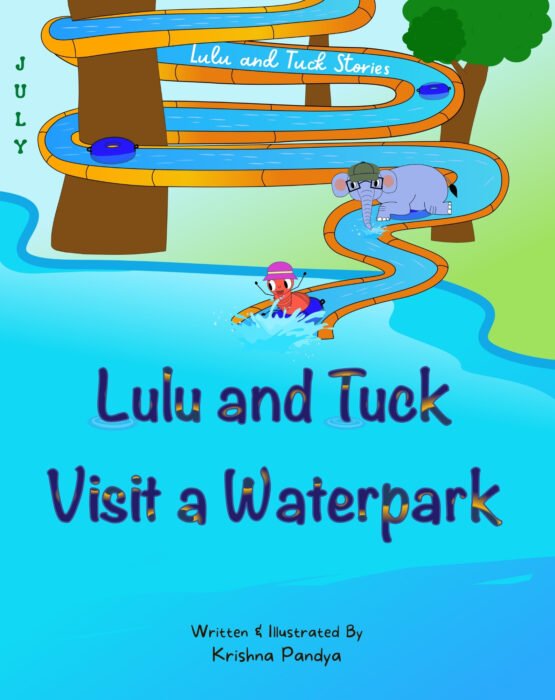 Front cover of Lulu and Tuck Stories: Lulu and Tuck Visit a Waterpark children's book by No More Blank Pages.